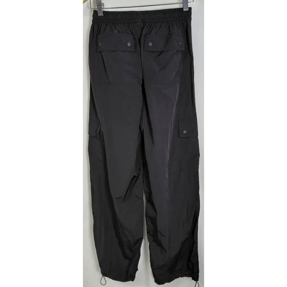 PINK Victoria's Secret Black Relaxed Fit Casual Cargo Pants Women Size XS